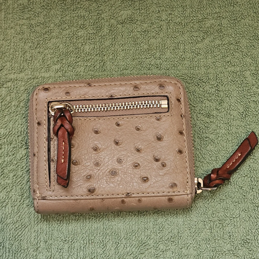 Dooney & Bourke Tan Ostrich-Print Wallet - Picture 3 of 7